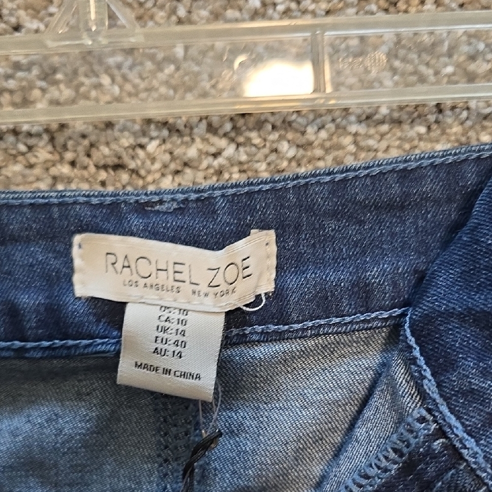 Rachel Zoe Dark Blue Denim Maxi Skirt with Front Slit - Picture 7 of 9